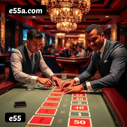 Jogos de Mesa Premium e55 - Blackjack, Roleta, Baccarat